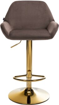 Barkruk Braga Goud Fluweel, Bruin