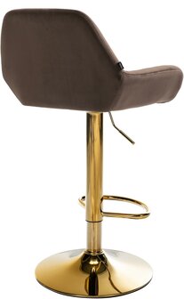 Barkruk Braga Goud Fluweel, Bruin