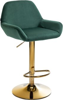 Barkruk Braga Goud Fluweel, Groen