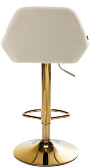 2-delige set barkrukken Braga Goud Fluweel, Creme