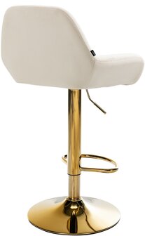 2-delige set barkrukken Braga Goud Fluweel, Creme