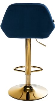 2-delige set barkrukken Braga Goud Fluweel, Blauw