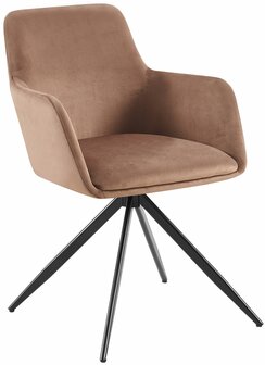 Eetkamerstoel Alemo Fluweel, Bruin