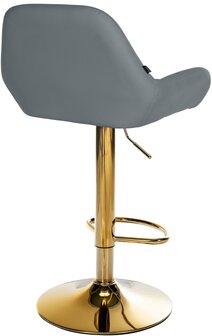 Barstoel Braga Goud Kunstleer, Grijs