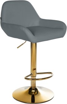 Barstoel Braga Goud Kunstleer, Grijs