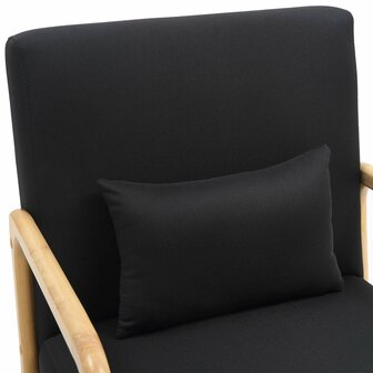 Fauteuil Hebbeng Stof, Zwart