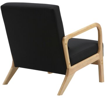 Fauteuil Hebbeng Stof, Zwart