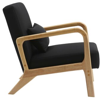 Fauteuil Hebbeng Stof, Zwart