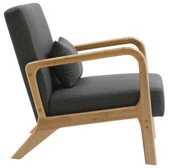 Fauteuil Hebbeng Stof, Grijs