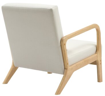 Fauteuil Hebbeng Stof, Creme