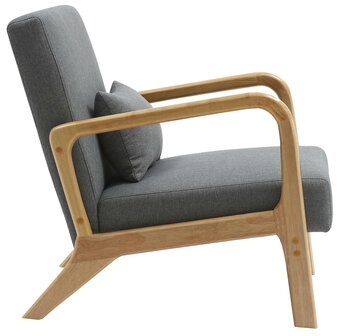 Fauteuil Hebbeng Stof, Grijs