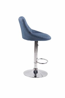 2-delige set barkrukken Lozia Stof C, Blauw