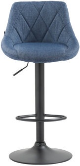 Barkruk Lozia Stof zwart, Blauw