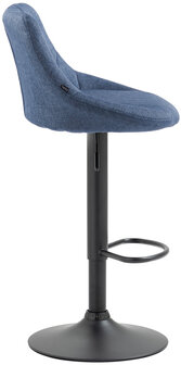 Barkruk Lozia Stof zwart, Blauw