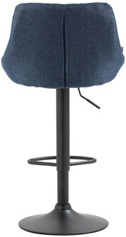 Barkruk Lozia Stof zwart, Blauw