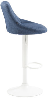 Barkruk Lozia Stof wit, Blauw