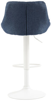 Barkruk Lozia Stof wit, Blauw