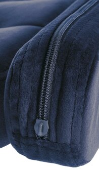 Barkruk Diblun fluweel wit, Blauw