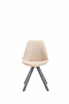 Bezoekersstoel Teulouso Stof Square grijs, Creme
