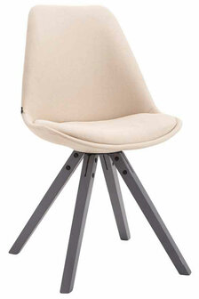 Bezoekersstoel Teulouso Stof Square grijs, Creme