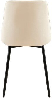 Eetkamerstoel Goffird Fluweel, Creme