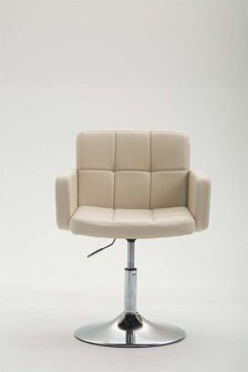 Ligstoel Les Engalos Kunstleer, Creme