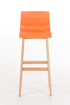 Barstoel Heovor Natura 4-poots frame, Oranje