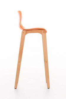 Barstoel Heovor Natura 4-poots frame, Oranje