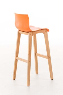 Barstoel Heovor Natura 4-poots frame, Oranje