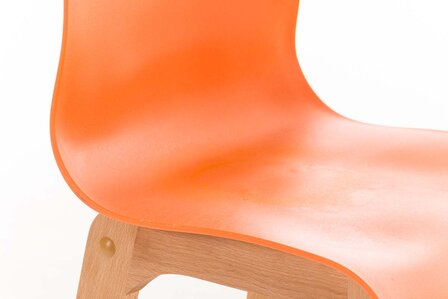 Barstoel Heovor Natura 4-poots frame, Oranje