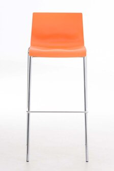 Barkruk Heovor Chroom 4-poots frame, Oranje