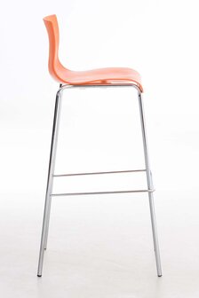 Barkruk Heovor Chroom 4-poots frame, Oranje