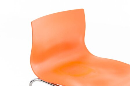 Barkruk Heovor Chroom 4-poots frame, Oranje