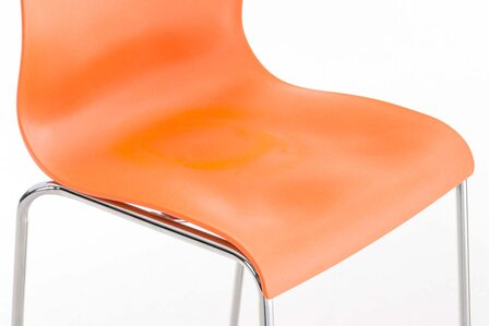 Barkruk Heovor Chroom 4-poots frame, Oranje