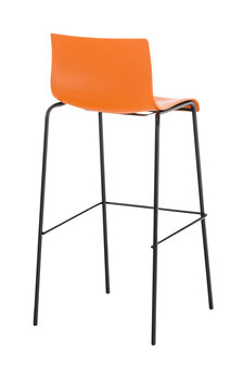 Barstoel Heovor 4-poot frame zwart, Oranje