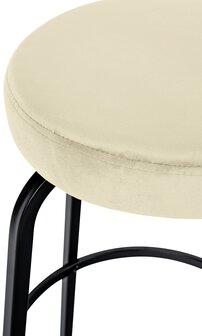 Barkruk Kimara Fluweel, Creme