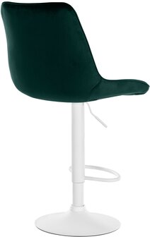 2-delige set barkruk Tino fluweel wit, Groen