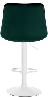 2-delige set barkruk Tino fluweel wit, Groen