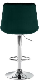 2-delige set barkruk Tino fluweel chroom, Groen