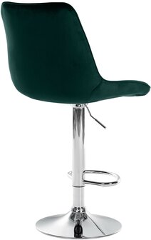 Barkruk Tino Fluweel chroom, Groen