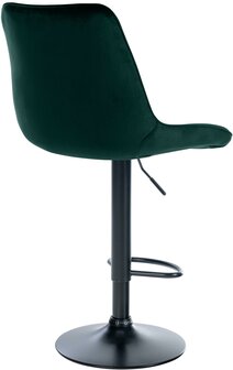 Barkruk Tino Fluweel zwart, Groen