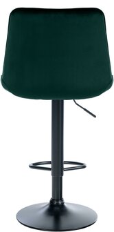 Barkruk Tino Fluweel zwart, Groen