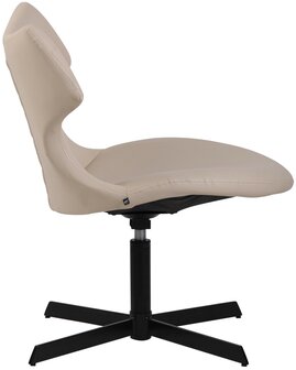 Ligstoel Wallend Kunstleer, Creme
