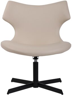 Ligstoel Wallend Kunstleer, Creme