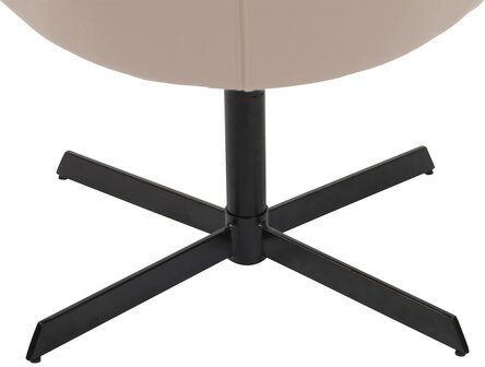 Ligstoel Wallend Kunstleer, Creme