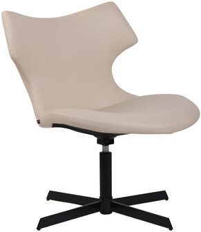 Ligstoel Wallend Kunstleer, Creme