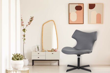 Ligstoel Wallend Kunstleer, Grijs