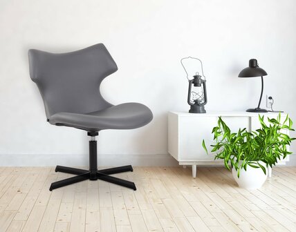 Ligstoel Wallend Kunstleer, Grijs