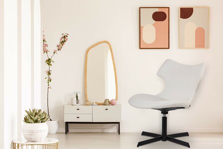 Ligstoel Wallend Kunstleer, Wit