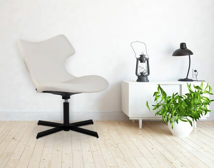 Ligstoel Wallend Kunstleer, Wit